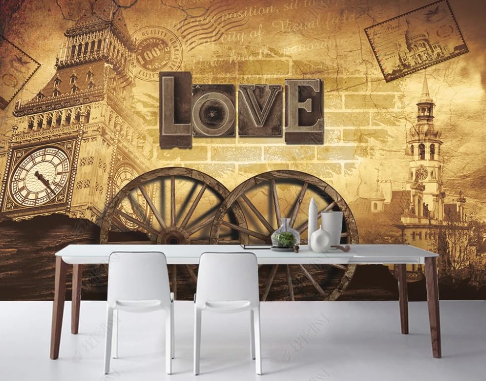 Papier peint intissé rétro au format poster géant pour une décoration murale - 3