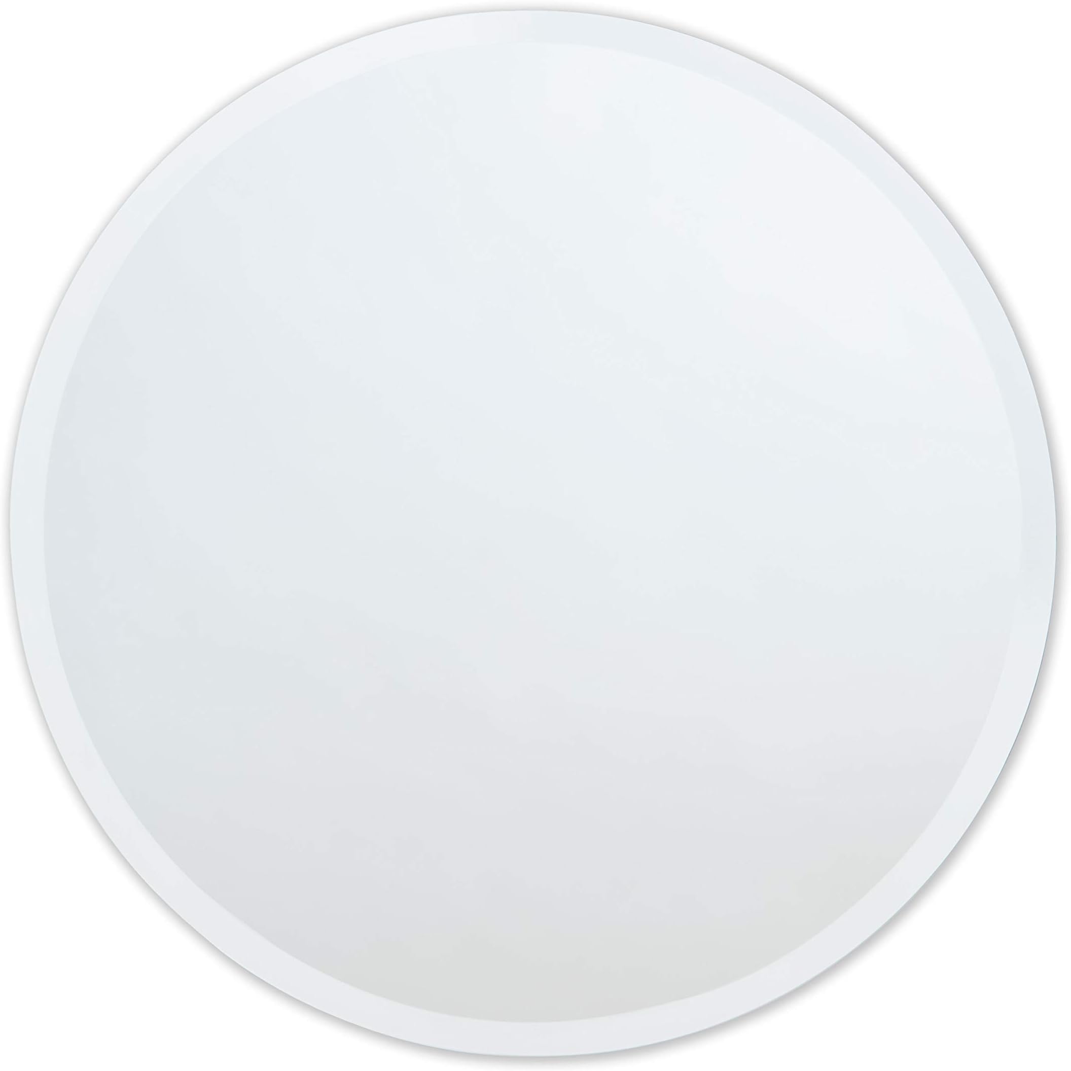 Better Bevel 30.5" x 30.5" Frameless Round Mirror | 1" Beveled Edge | Bathroom Wall Mirror