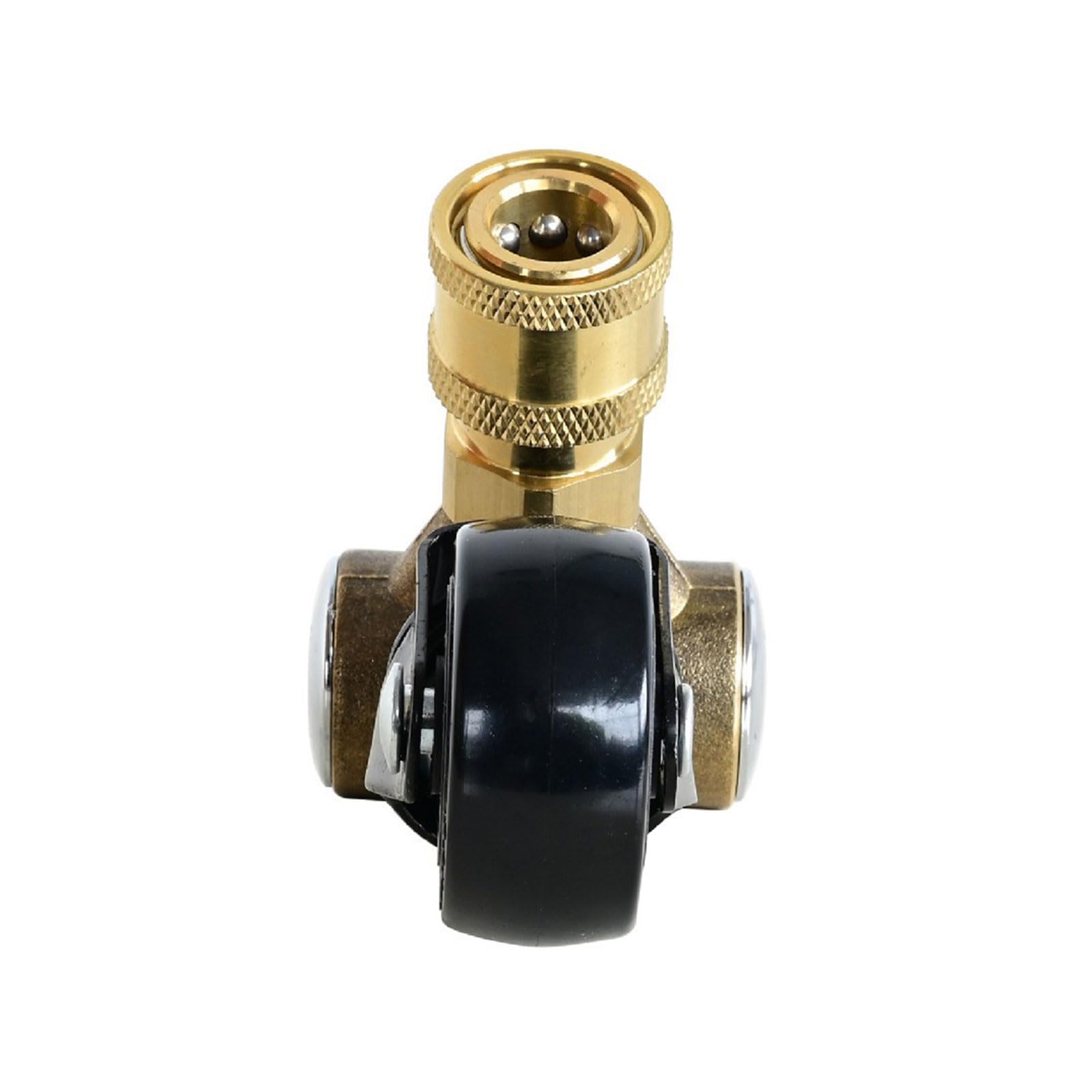 360 Degree Rotating Quick Connection Fitting 1/4 ' ' Undercarriage Cleaner Wheel for High Pressure Washer Undercarriage Pressure Washer Attachment Water Broom