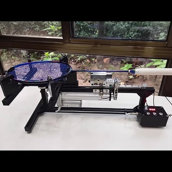 iDili AC 100-240V Automatic Control Badminton Racket Stringing Machine Wire Stretcher DIY Racket Frame Threading Machine + Tools Set