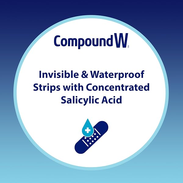 Compound W Wart Remover, Maximum Stength One Step Invisible Pads - 14 Count - Salicylic Acid Wart Remover, For Treatment & Common/Plantar Wart Removal - 3