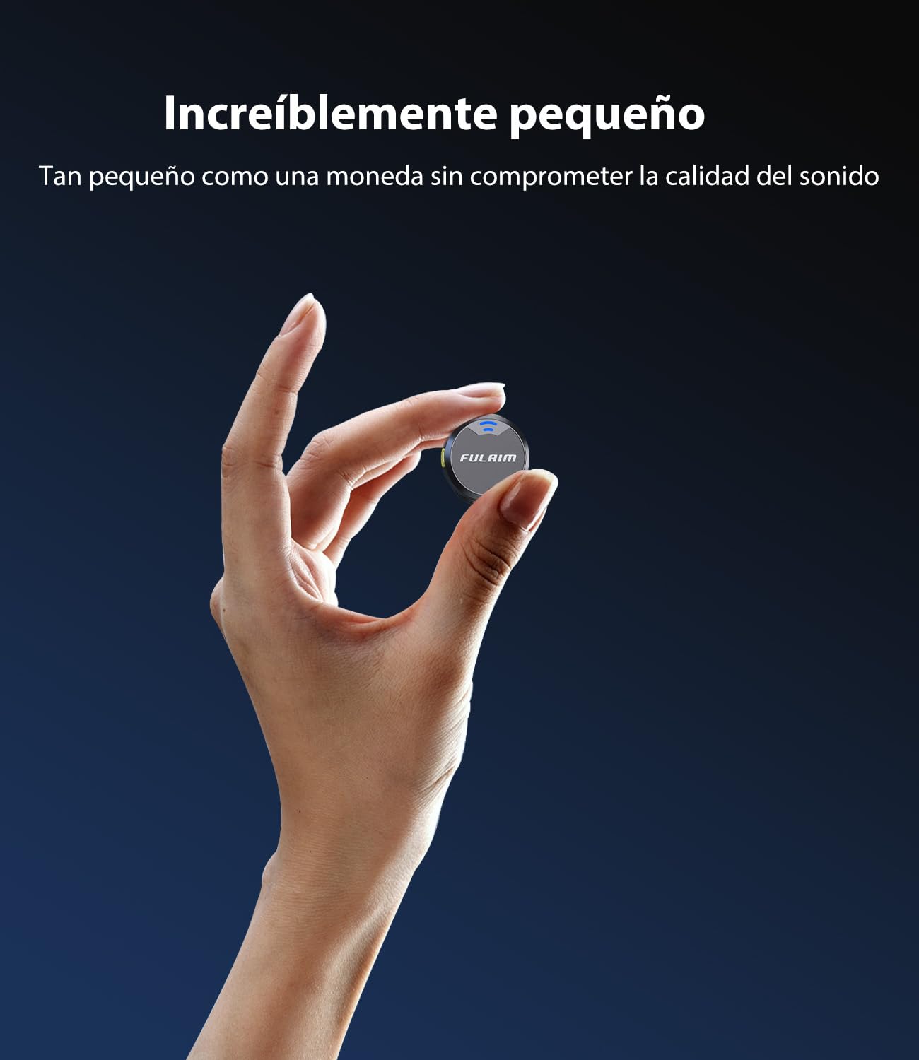 FULAIM Micrófono Lavalier Inalámbrico para iPhone 16 15 Android/PC, Mini Micrófonos con Cancelación de Ruido y 8H de Vida de Batería, Micrófono de Solapa USB C para Movil Podcast Vlog Youtube TikTok