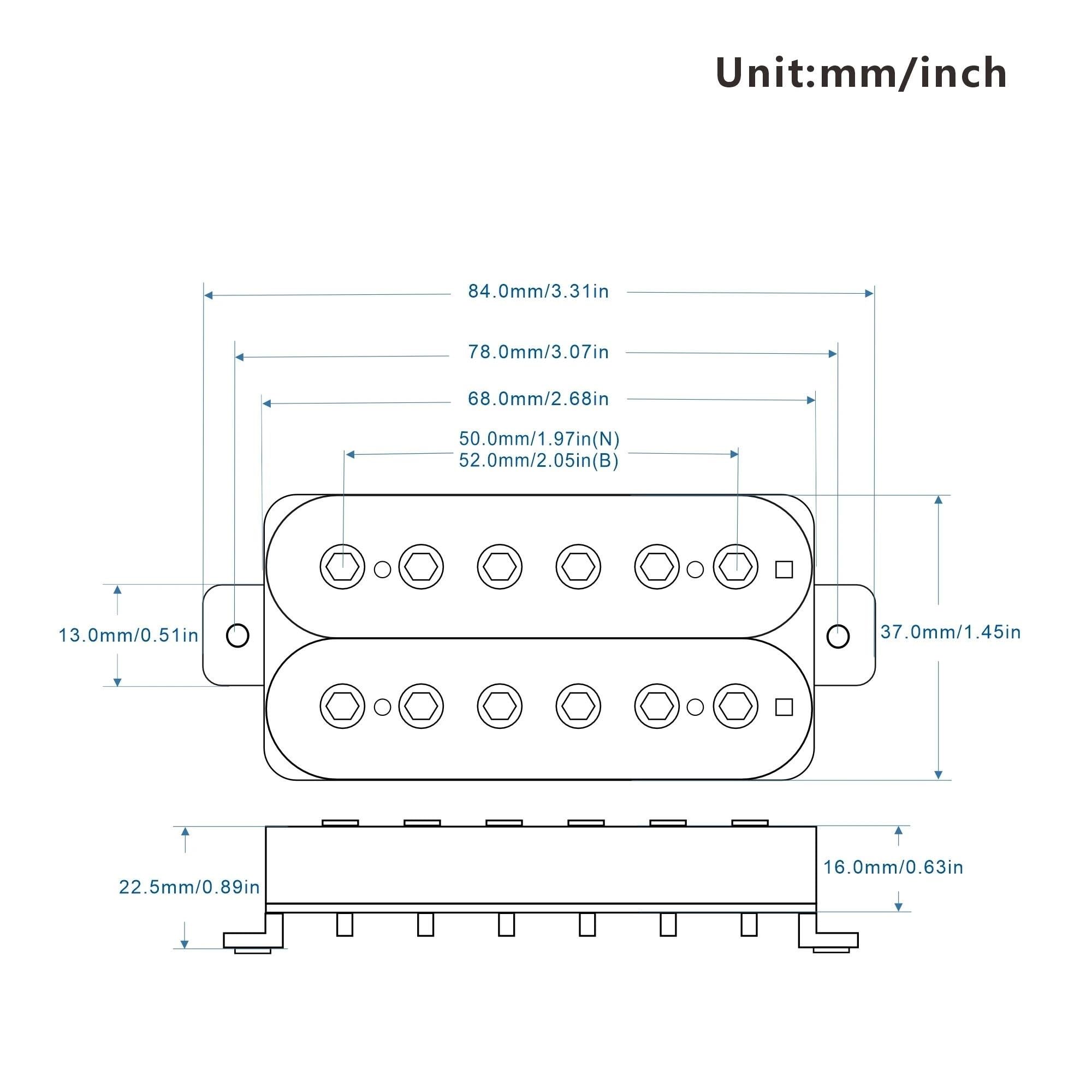 Pastilla De Guitarra Eléctrica Profesional Pastilla De Doble Bobina De Cerámica | 2 uds pastillas Humbucker de cerámica guitarra eléctrica juego de pastillas de puente de cuello negro 4 cables