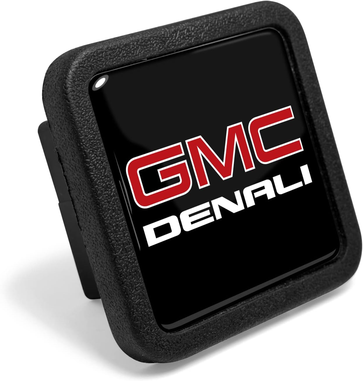 iPick Image for GMC Denali Black Rubber Heavy-Duty 2" Trailer Tow Hitch Receiver Cover for Class 3 and Class 4 - Official Licensed