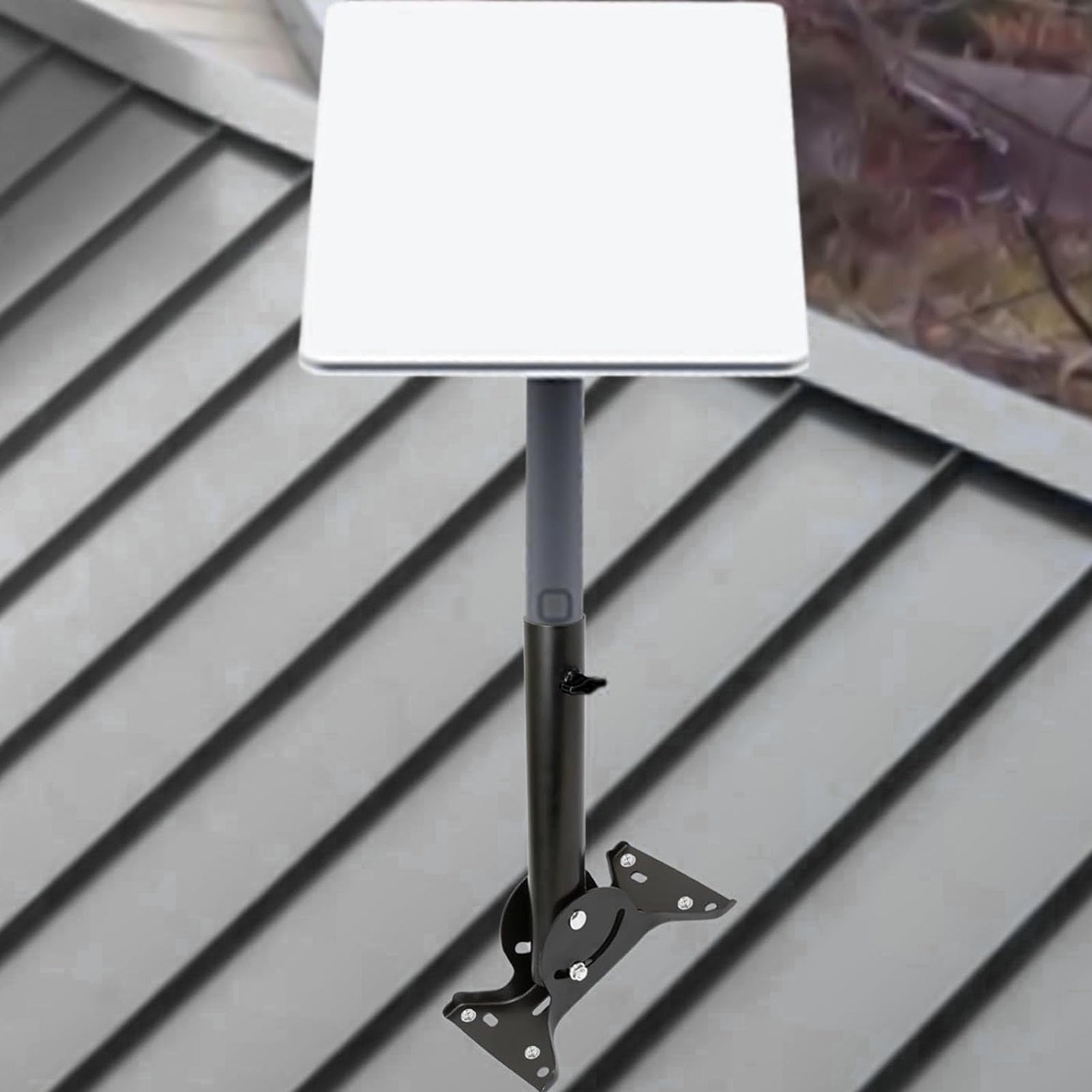 Kit di montaggio satellitare sul tetto Staffa di montaggio su palo resistente alle intemperie in acciaio inossidabile premium per antenna rettangolare V2 Installazione sicur