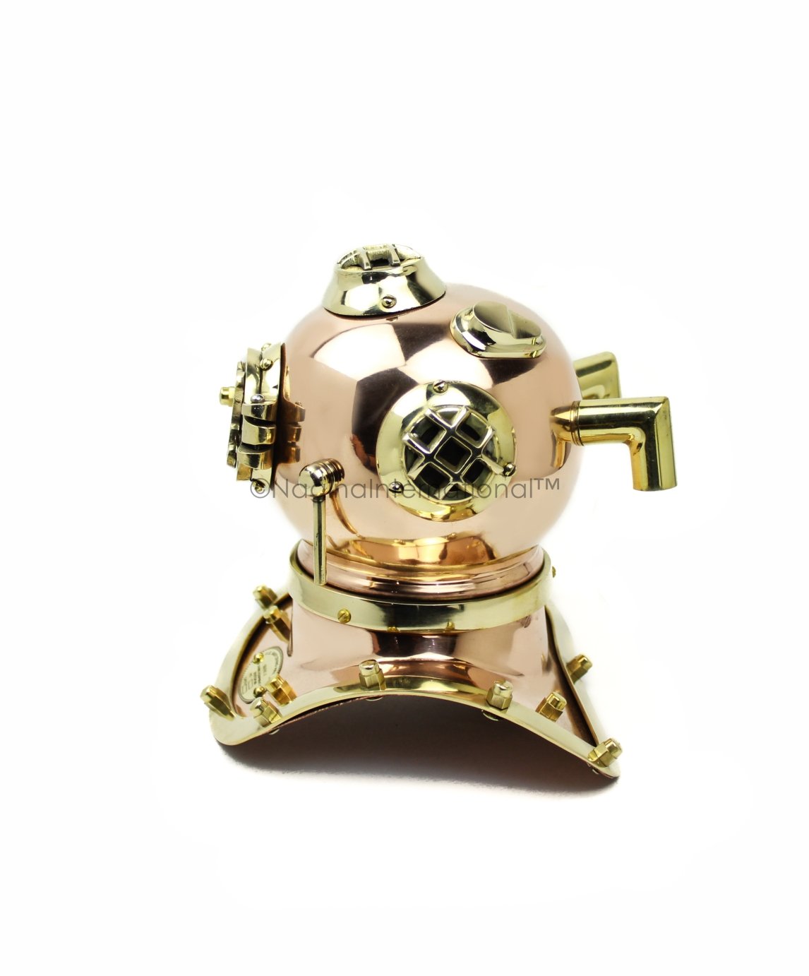 9"Casque de plongée Nautique fabriqué en Laiton, cuivre | Décoration et Cadeaux pour la Maison Maritime | Nagina International
