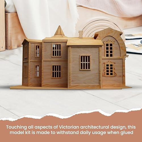 Miniatura 5 de Bird's Wood Shack Munster House - Kit de modelo de casa 3D fácil de montar hecha de madera de abedul báltico