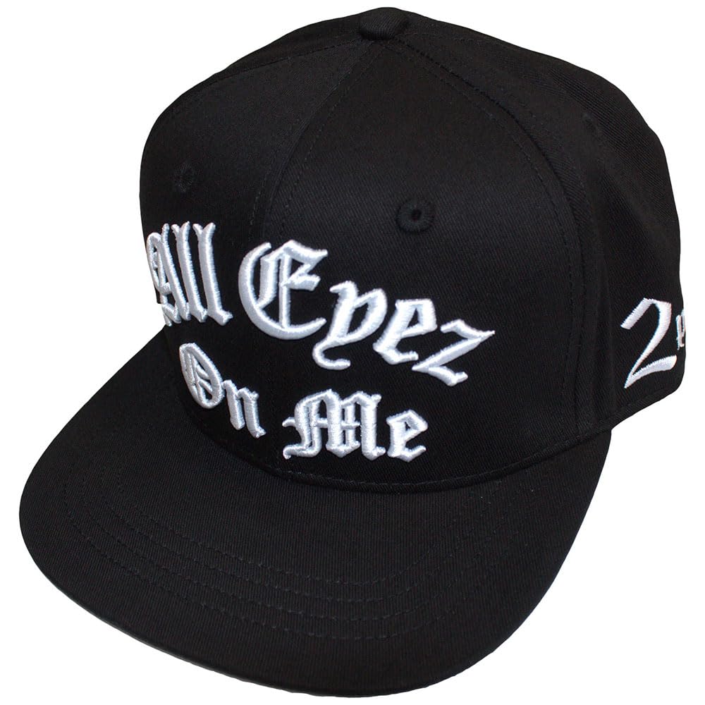 Rock Off Officially Licensed Products Men's Black Tupac All Eyez On Me Snapback Baseball Cap One Size