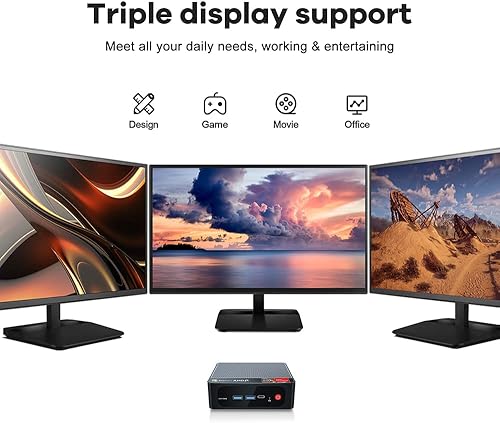 Miniatura 5 de Beelink SER5 Mini PC W-11 Pro Ryzen 5 5560U 8GB DDR4 500GB NVMe M.2 SSD Triple pantalla 4K 60Hz Salida, Wi-Fi 6, RJ45, Bluetooth 5.2 Gaming Office