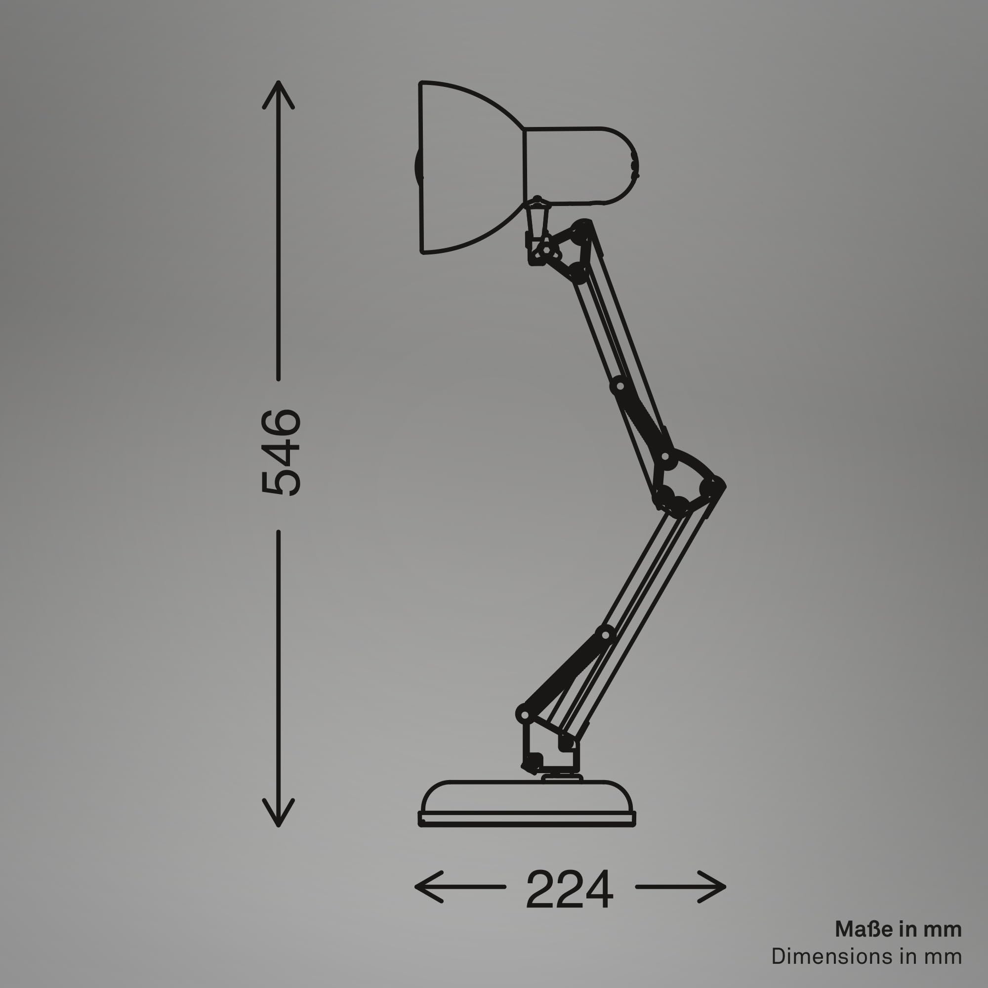 BRILONER - Lampara escritorio con cable e interruptor, orientable, E14, máx. 25W, flexo escritorio, lamparas de mesita de noche, lampara mesita noche, 15,5x53 cm, beige