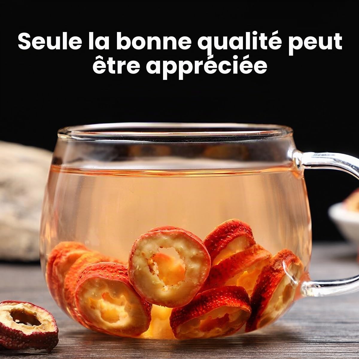 Baies d’aubépine séchées en tranches 250g Baie d’aubépine creuse sèche pour le thé et les collations