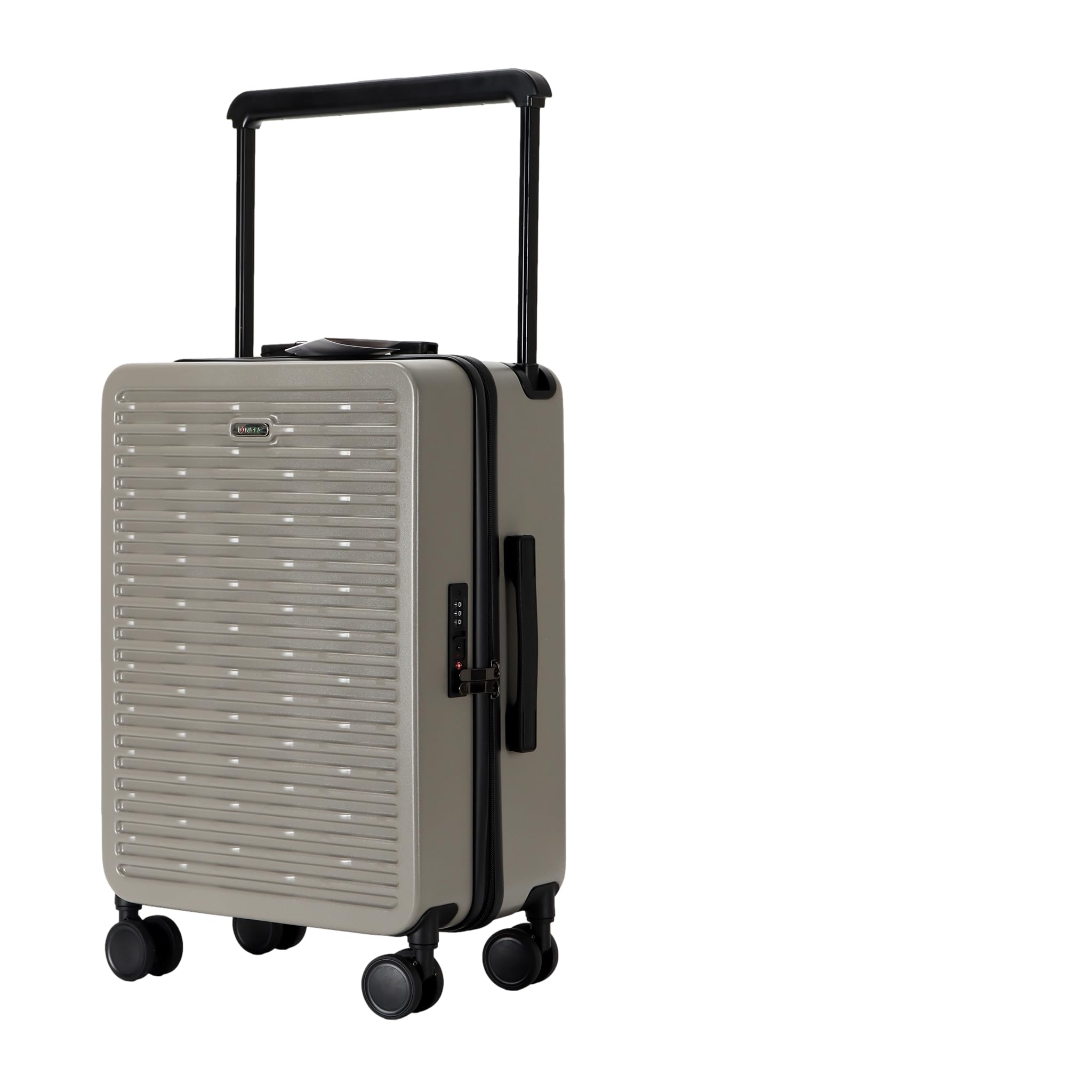 Valigia Trolley Bagaglio A Mano Ultraleggero 55 X 38 X 22 Cm - 100% Policarbonato Rigido – Manico In Alluminio - Mobilità A 360° - 4 Ruote Silenziose Zip Professionale