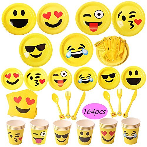 foci cozi Smile Face Party Supplies 164ct Paper Plates 7