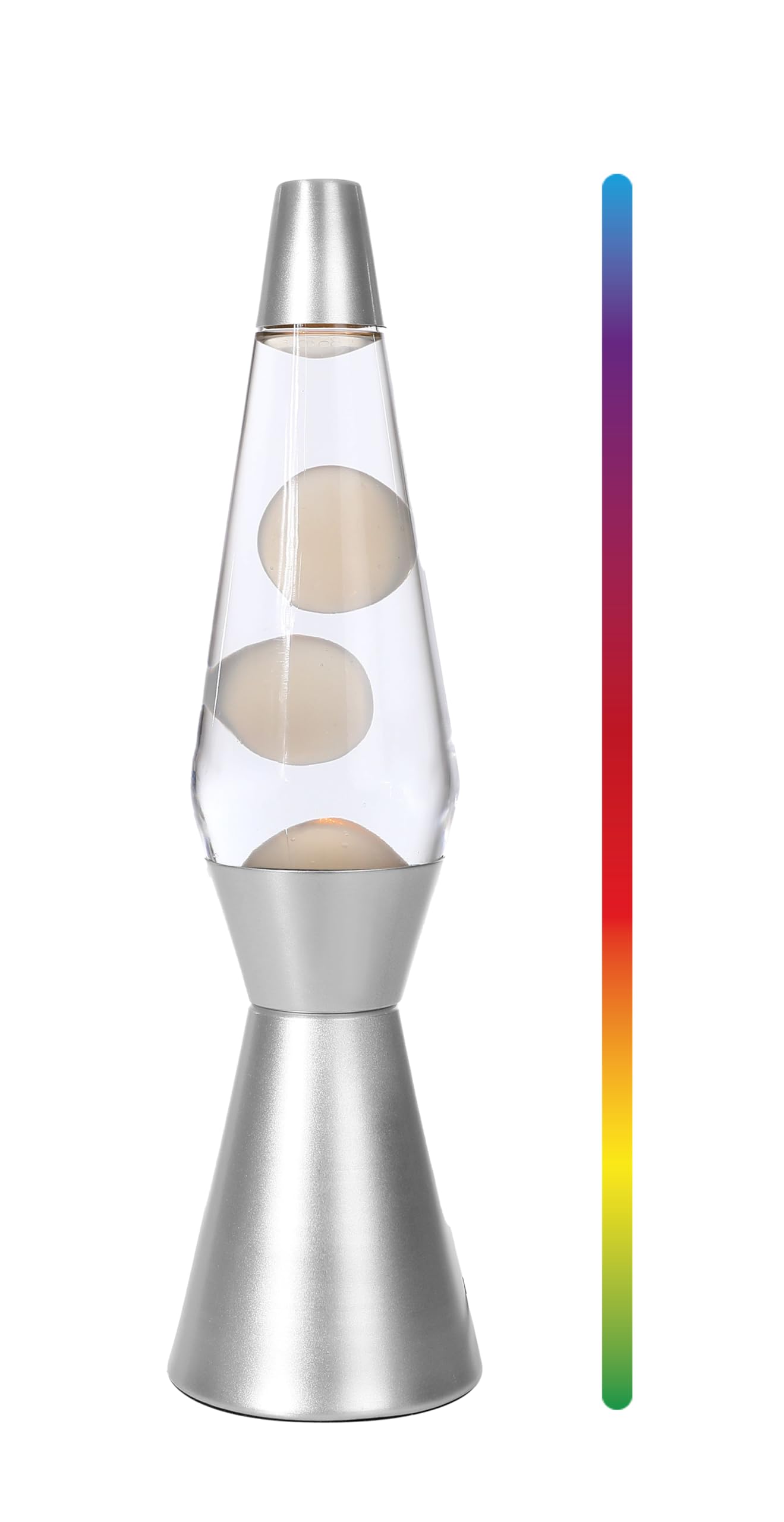 I-TOTAL® - Lampa lawowa LED 36 cm z żaroodpornością wosku, bez żarówki, zmiana koloru (biała i srebrna podstawa)
