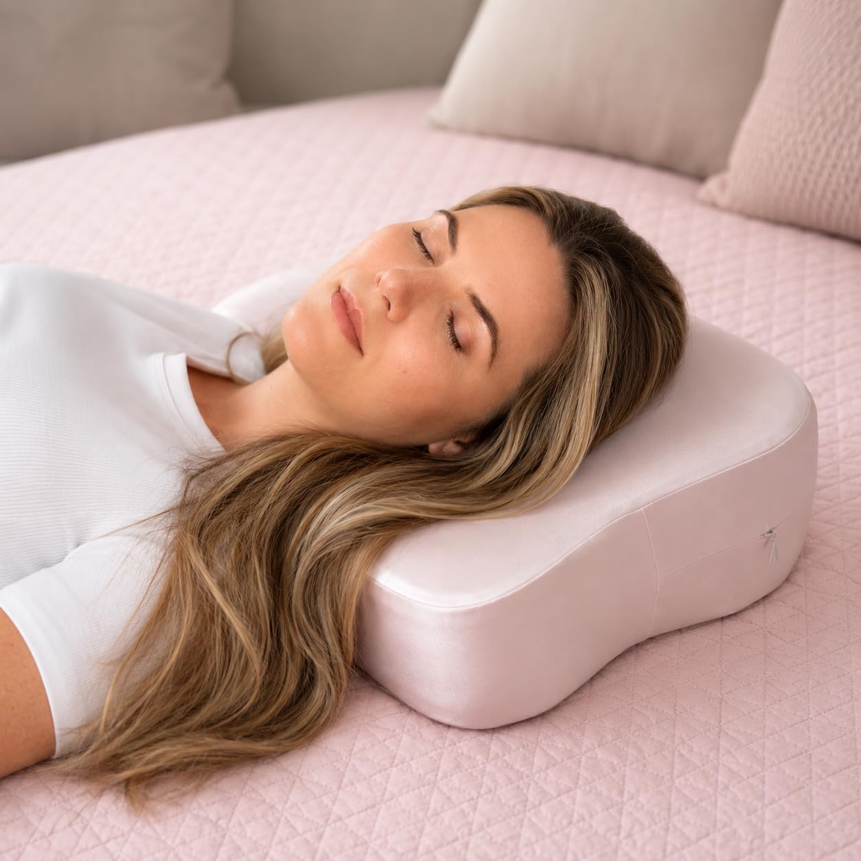 Seiden Kissenbezug 30x50 cm, 19 Momme Seide, Hellrosa passen für Blackroll Recovery Pillow
