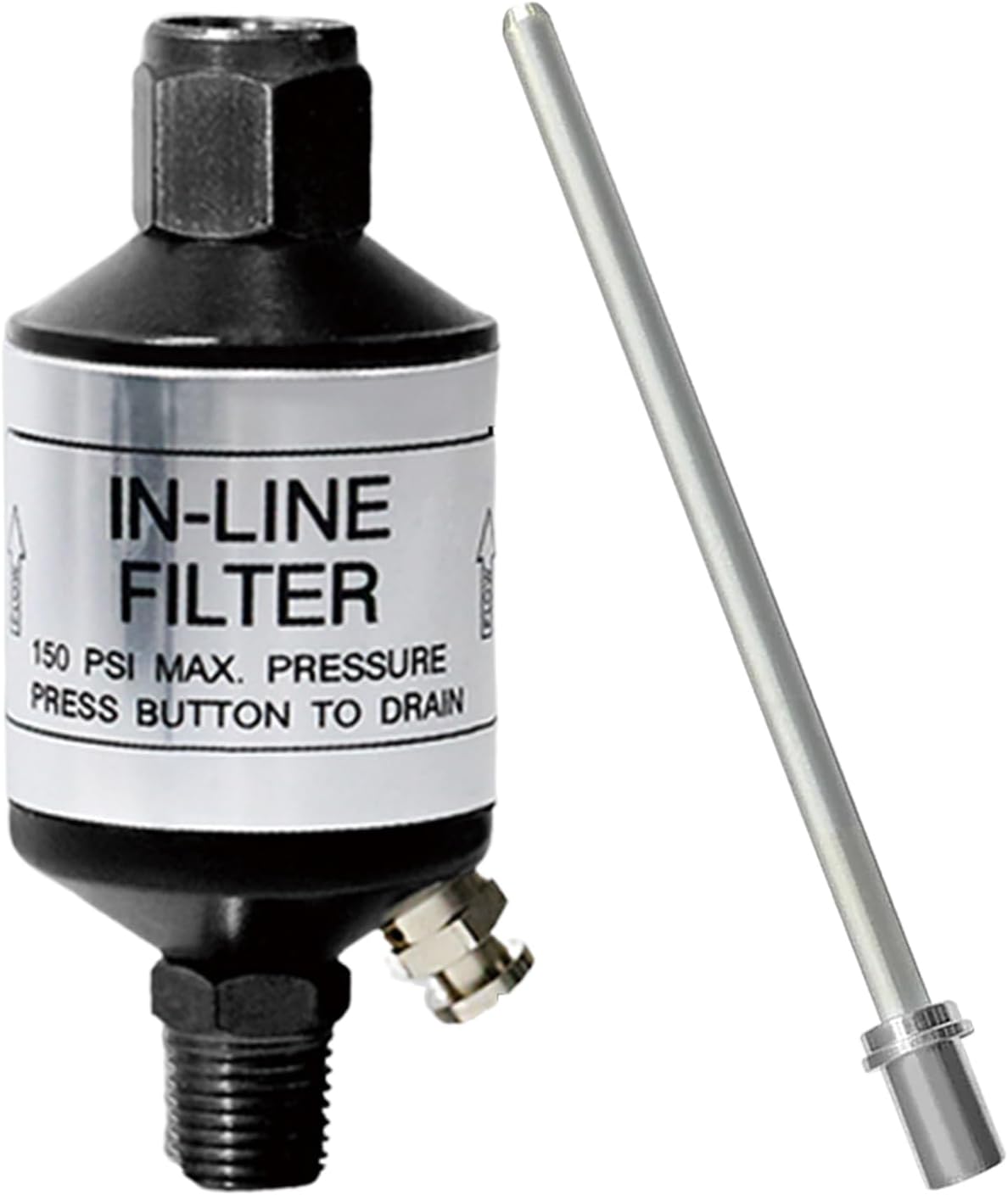 LE LEMATEC Air Compressor Water Separator & Sandblaster Long Nozzle Combo – Precise Spot Blasting & Clean Air Solution (AI303+Long Tip)