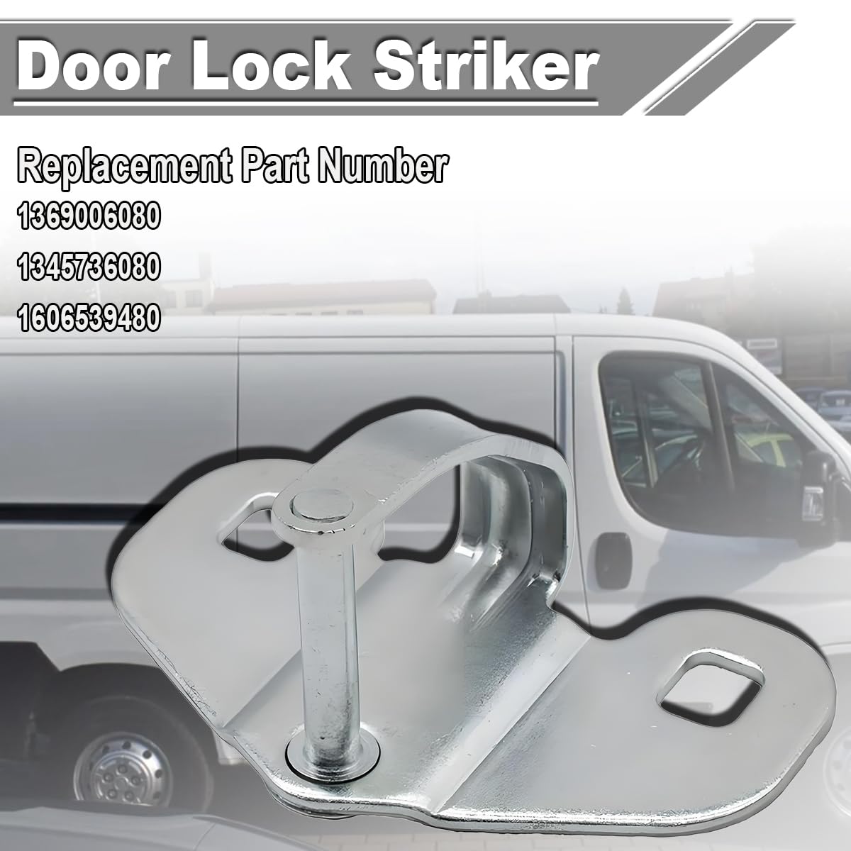 ZAMDOE Cerradura de Puerta Trasera Inferior para Fiat Ducato para Citroen Relay para Peugeot Boxer [2006-2014] Captador Trasero de Puerta Gancho para Puerta Trasera Placa de Cierre 1369006080