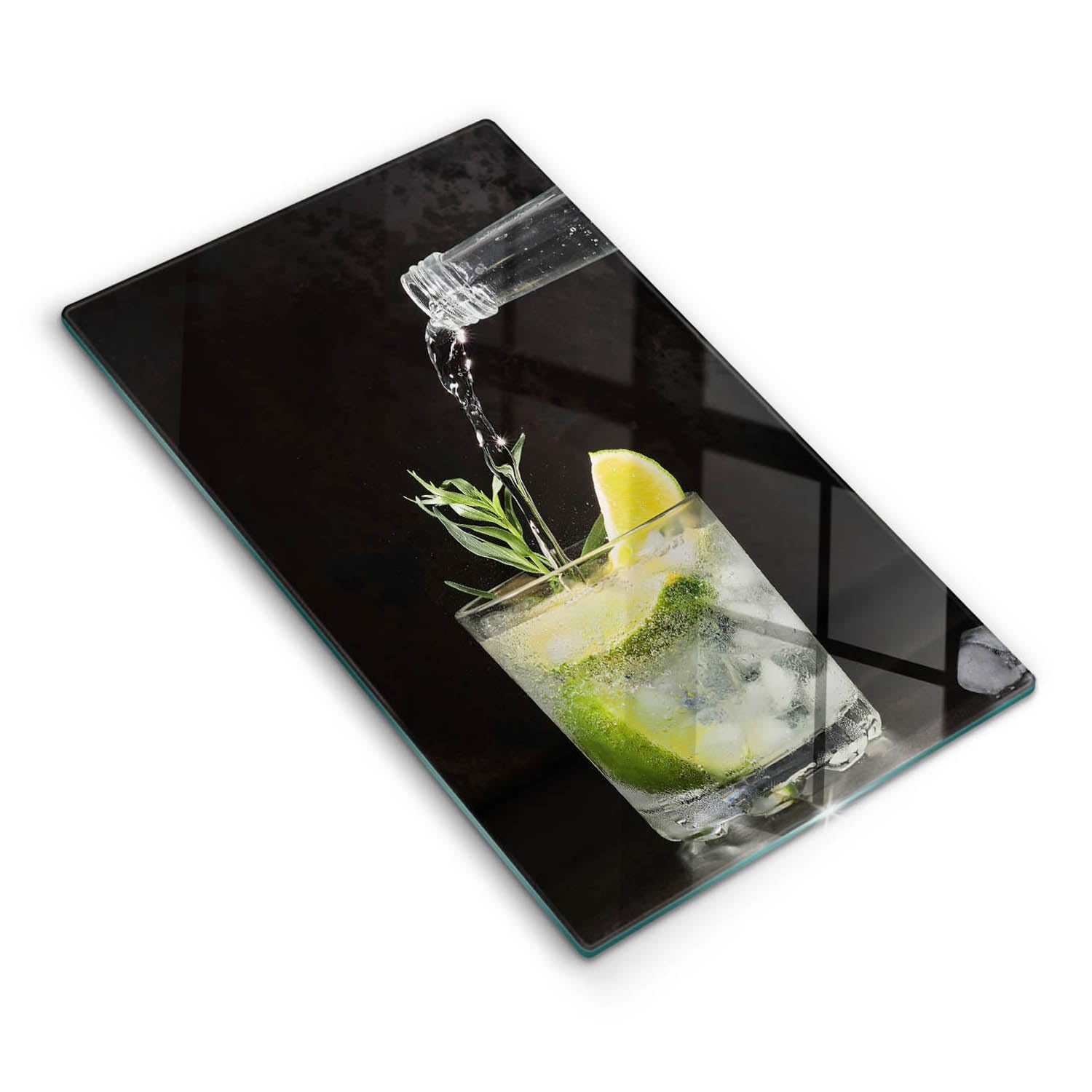Planche à découper induction protection plaque cuisson 30x52cm verre résistant Wallfluent