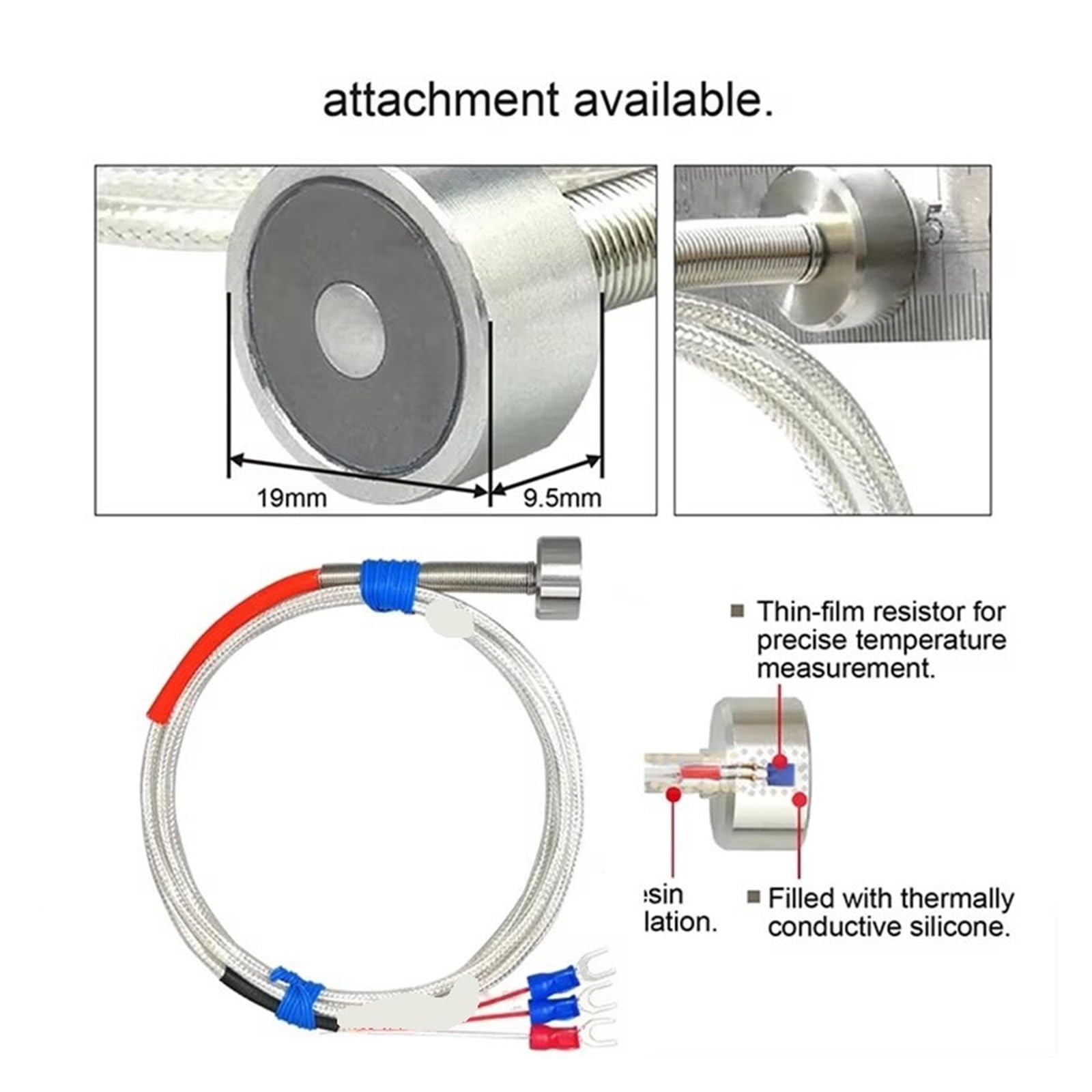 Sensore RTD PT100 ABS AB34 in rame e alluminio