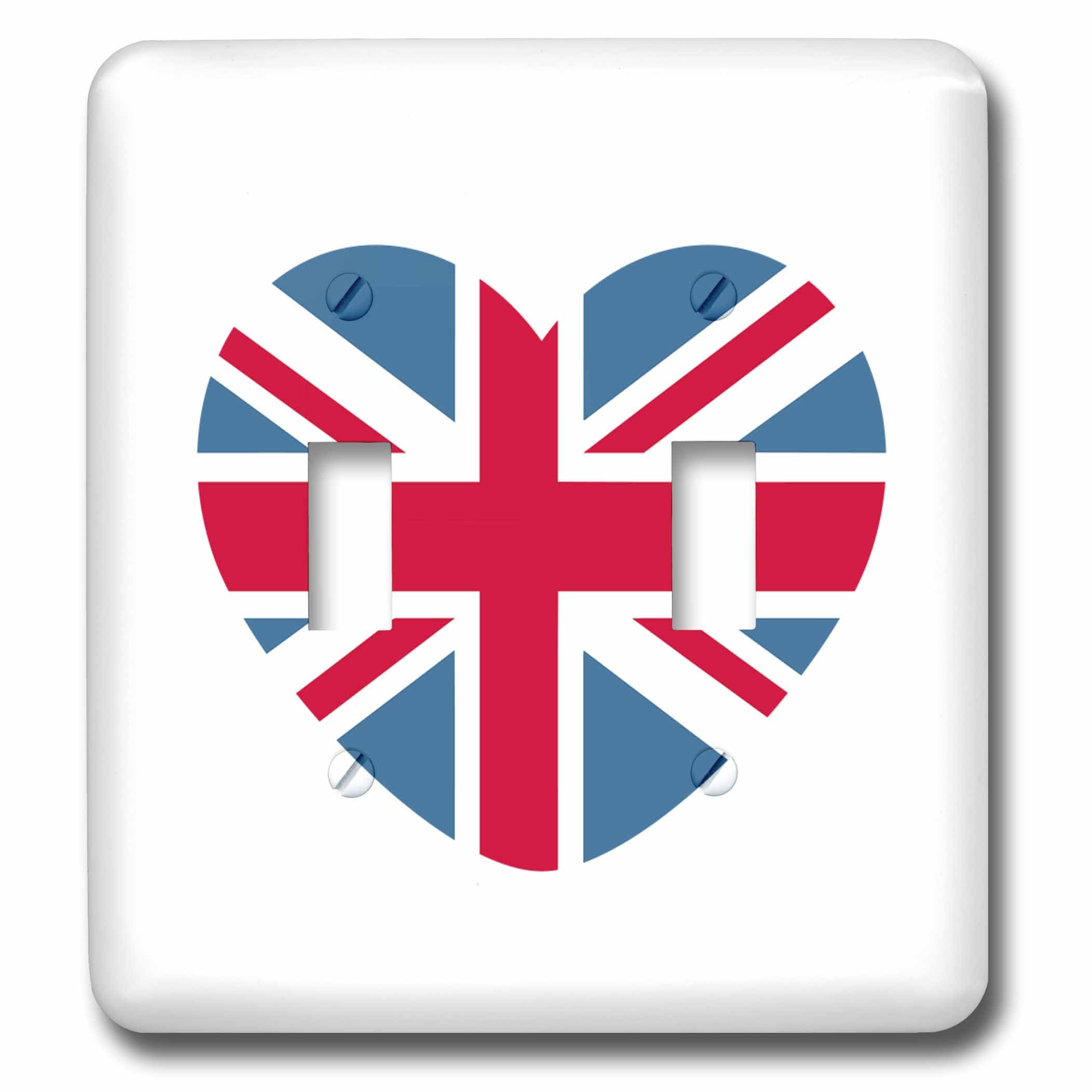 Drapeau britannique double interrupteur déco pour salon style londonien pop rock
