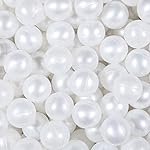 Realhaha Ball Pit Balls 50 Play Balls Plastic Balls for Baby Girls Toddlers Kids Play Tent Pool Playhouse Playpen Party Decoration, Pearl White
