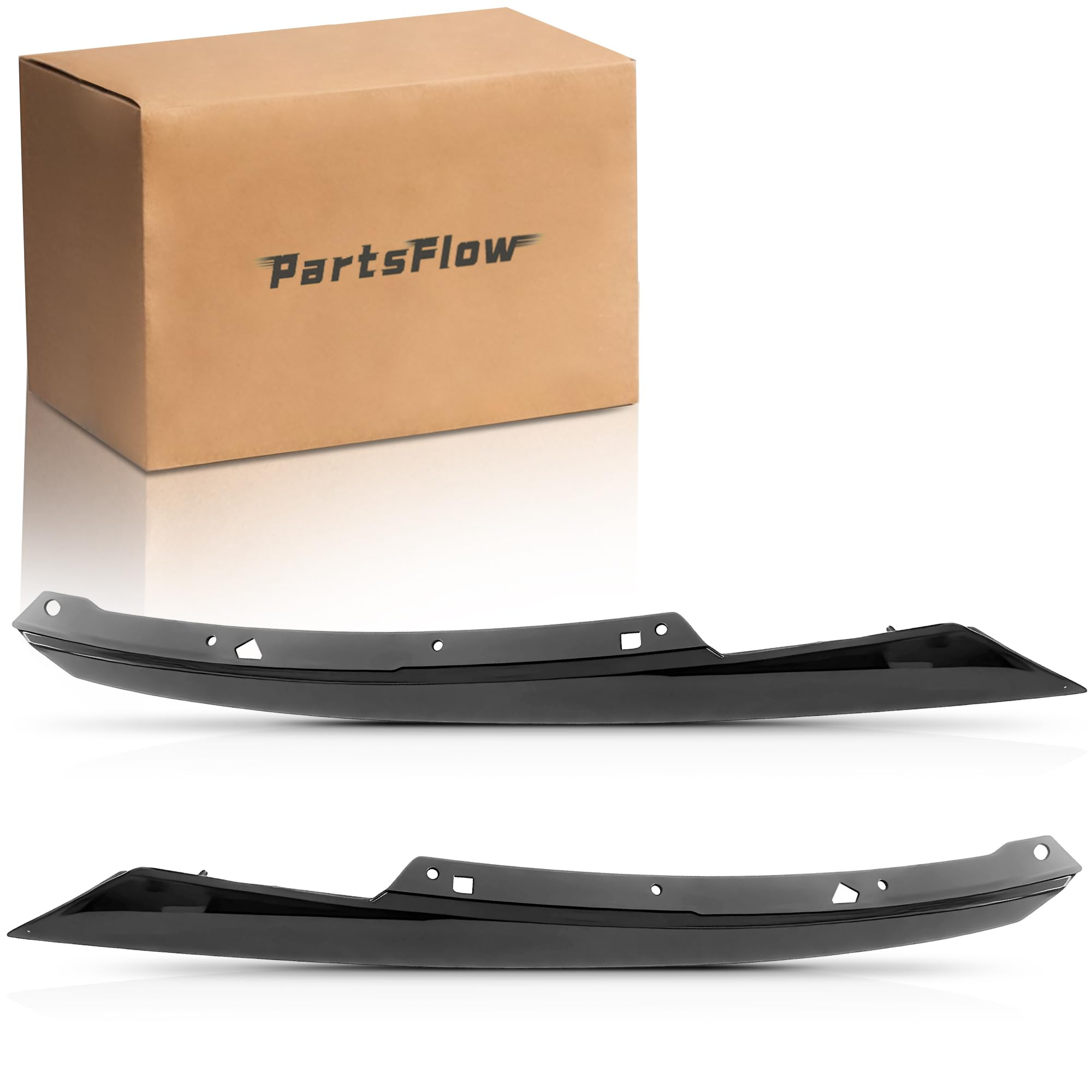 PartsFlow Grille Trim Compatible With 2016 2017 2018 Honda Civic Set of 2 Left Driver & Right Passenger Black Grille Trim
