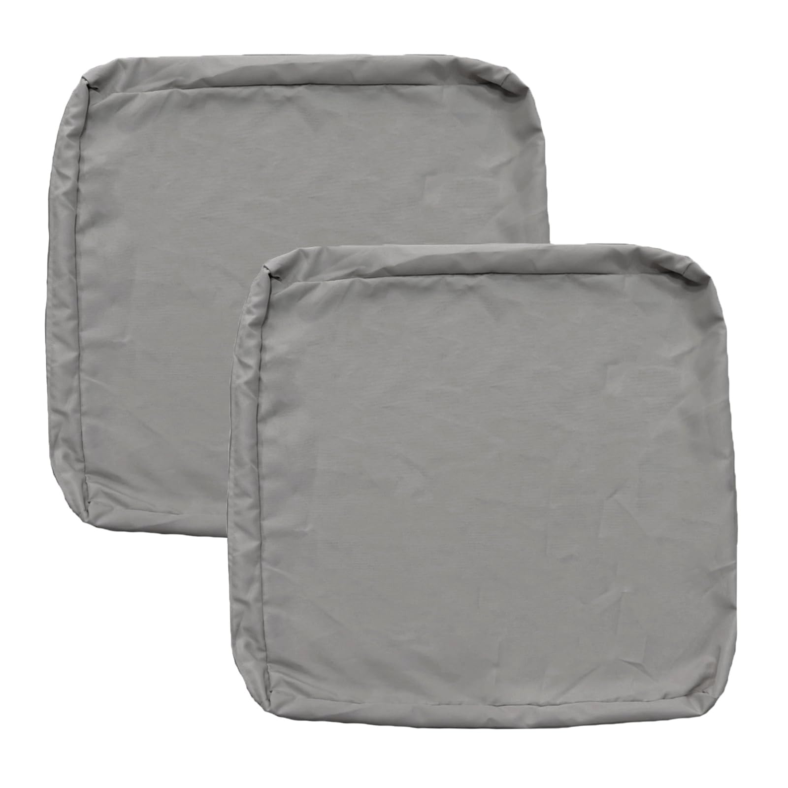 FLYMEI Patio Cushion Covers 28x28x6 Waterproof Outdoor Cushion Cover Replacement 2Packs Outdoor Seat Cushion Slipcover for Rattan Chair Sofa, Grey