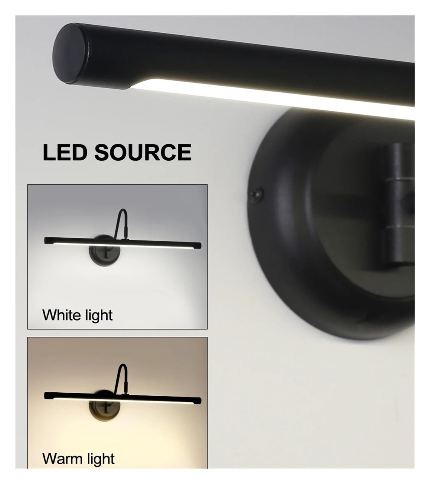 Lumières d’image sans fil for mur en aluminium rechargeables