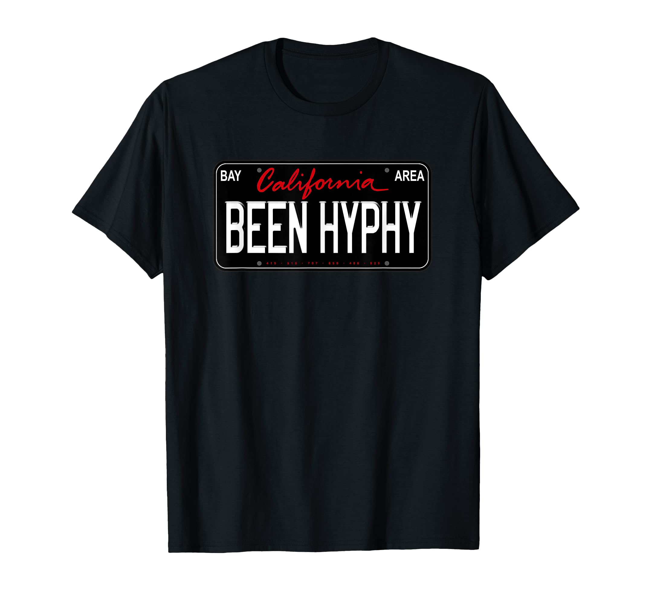 Women's Bay Area Hyphy T-Shirt - Black - Small - Short Sleeve - Classic Fit - Cotton, Polyester