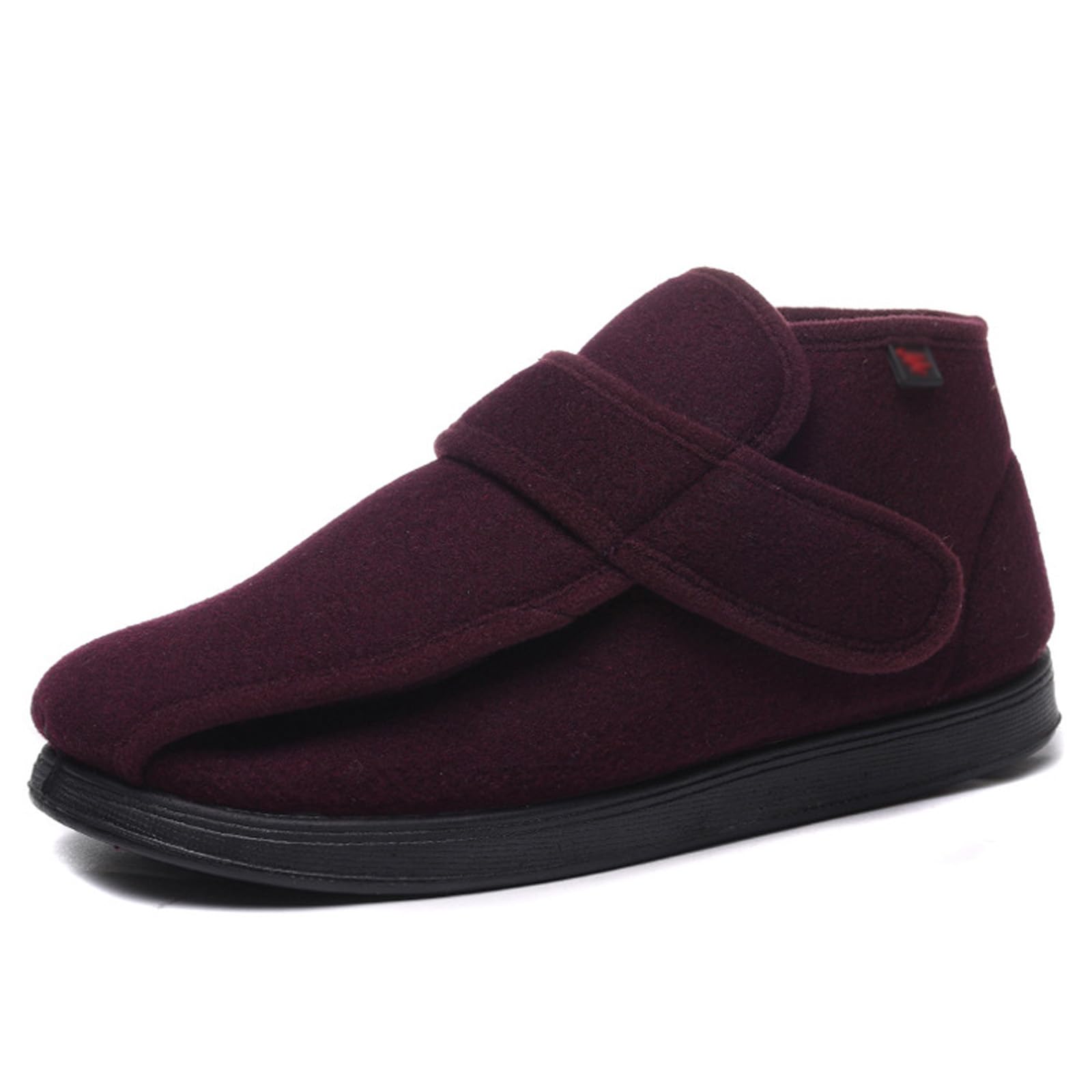 bumuam Respirable Zapatillas Zapatos,Zapatillas Ortopédicas para Diabéticos Extra Anchas para Ancianos, Cierre Ajustable para Pies Hinchados, Edema, Artritis EU 32(21.5cm/8.4in)