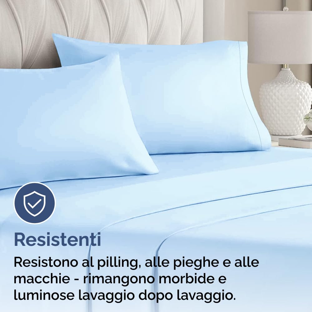 Federa 65x65 Blu chiaro - Set da 2 - Federe in Microfibra di Alta Qualità - Morbide, Confortevoli e Lavabili in Lavatrice - Federa 65x65 per Cuscini, Set 2 Federe Blu chiaro - OEKO-TEX Certificato