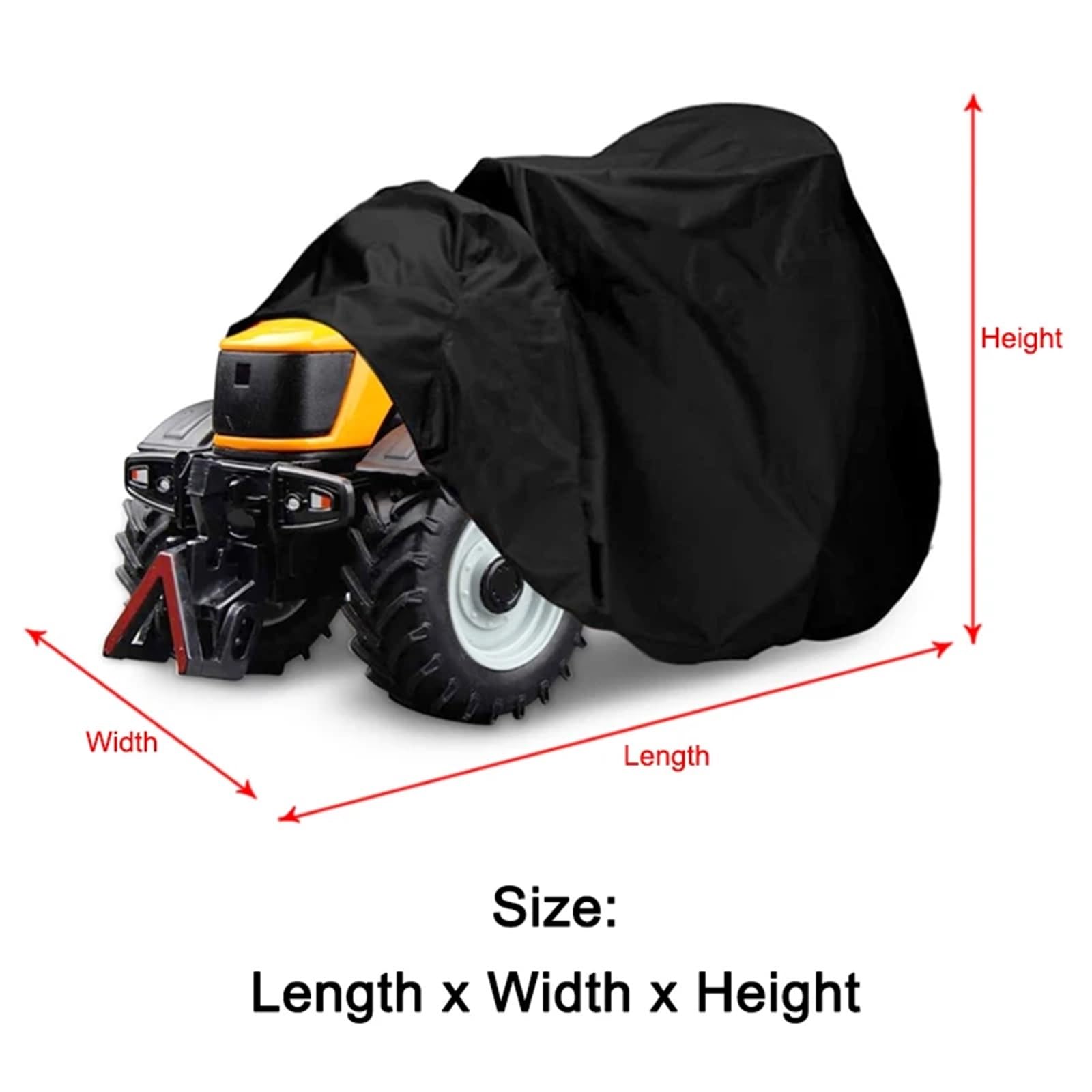 Funda para Cortacésped Protección UV con cordón Protector Solar Impermeable anticongelante jardín Tela Oxford Cubierta de Tractor cortacésped Universal(200x95x106cm)