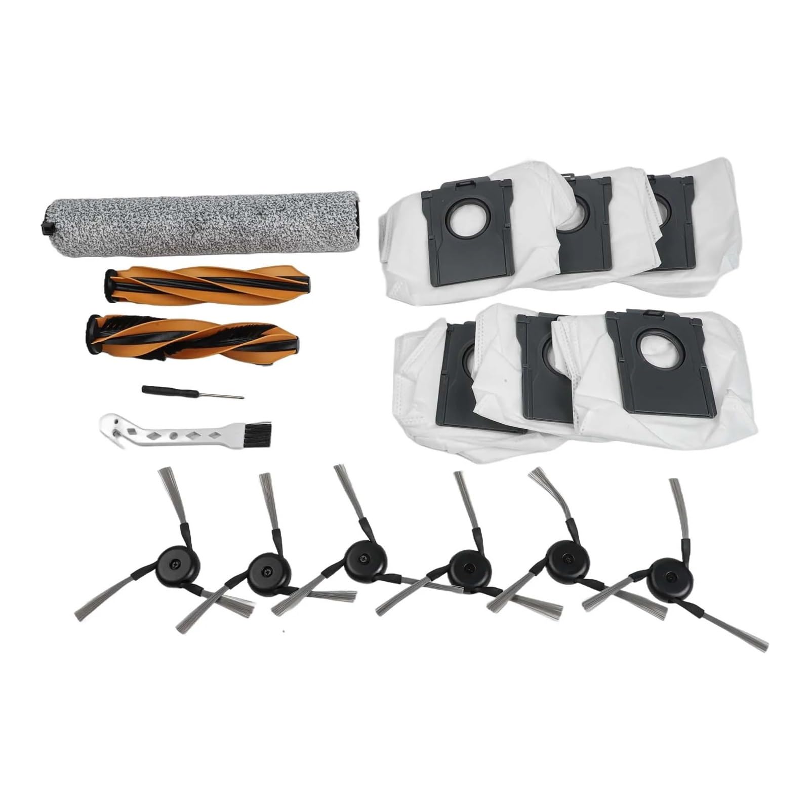 RHOBYXONZ Maintenance Kit With Rubber Brushes, Side Brushes, Mop And Dust Bags For Z60 Ultra Robot Vacuum Cleaner, Compatible For Mova