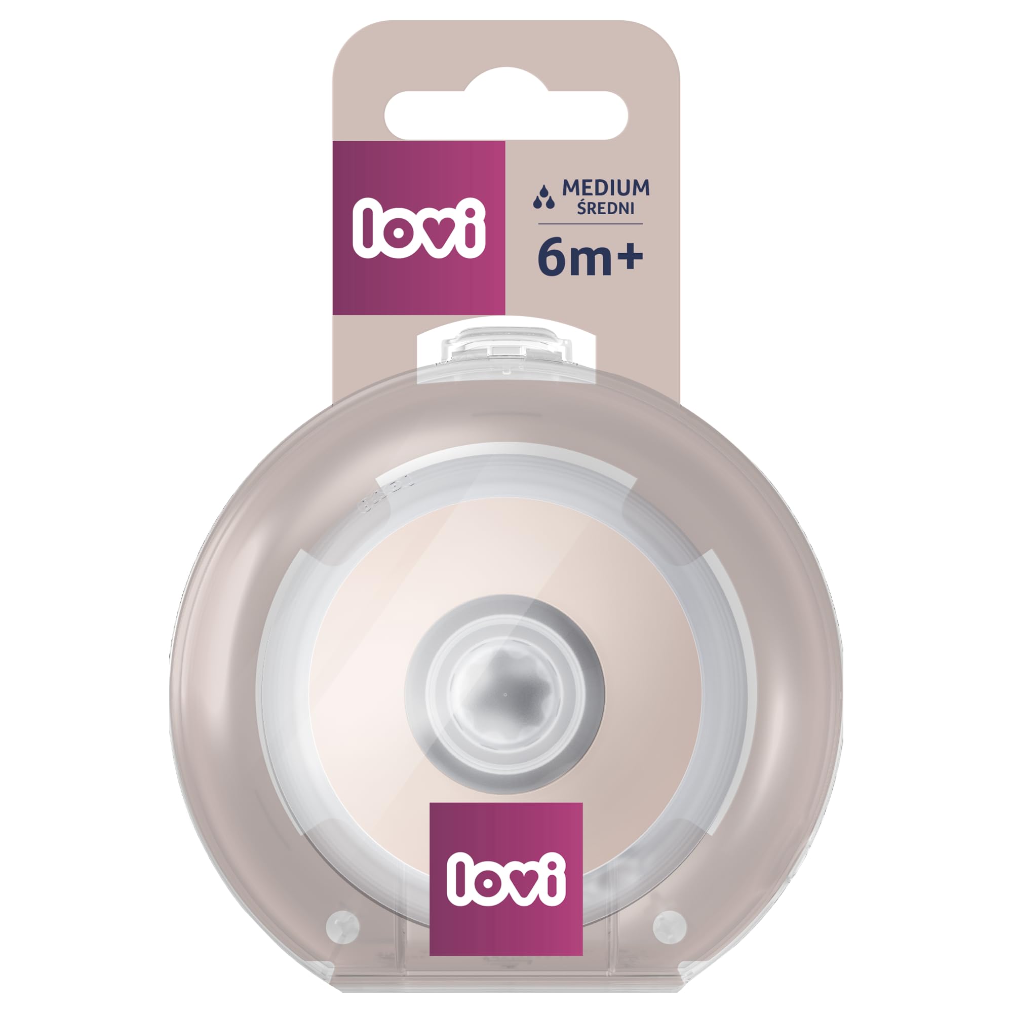 LOVI Mammafeel 1 Piece Dynamic Breastfeeding Dummy - 100% Silicone - Innovative Technology, So Close to Mom's Breast, BPA Free (6m+)