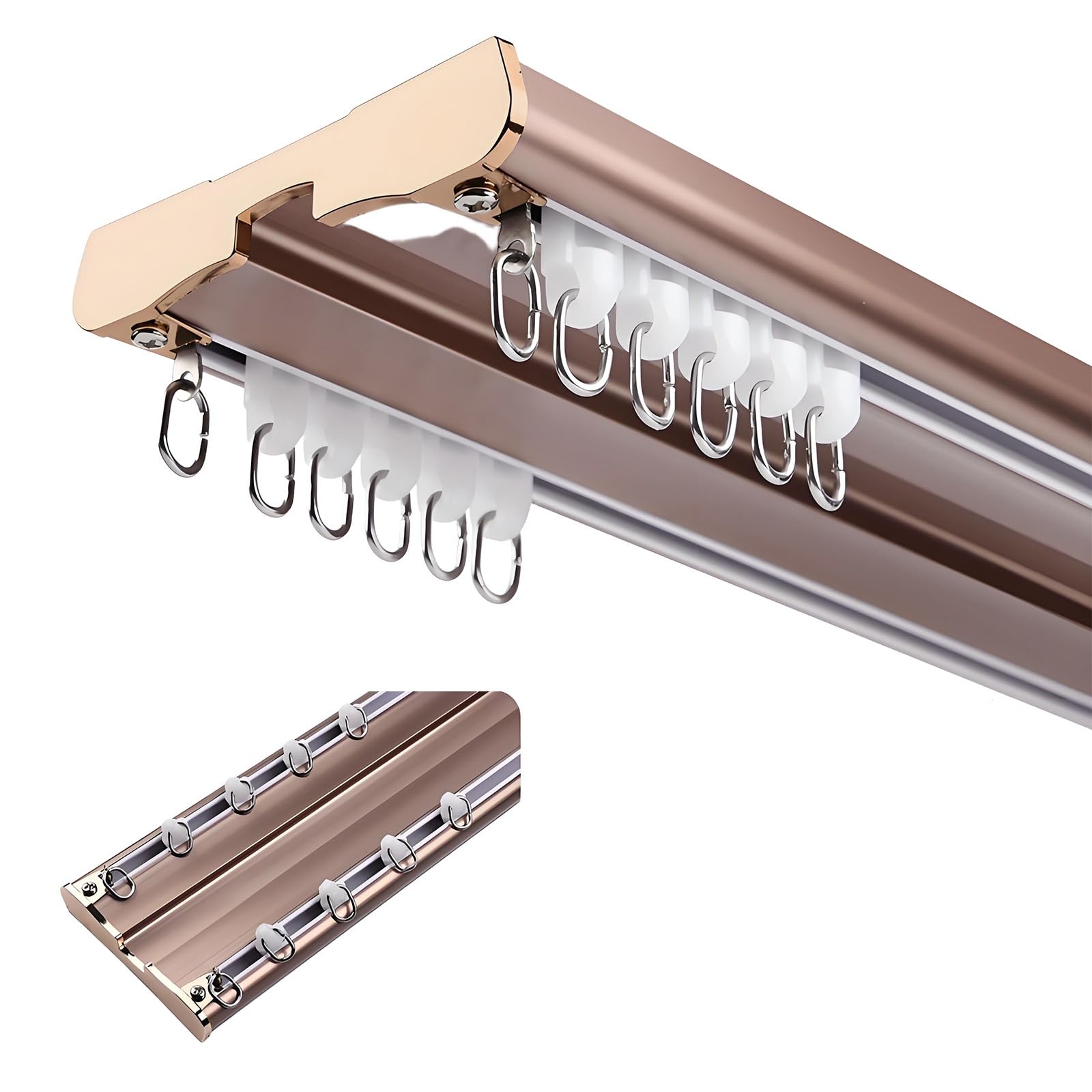 Tringle rideaux double plafond aluminium silencieuse 320 cm