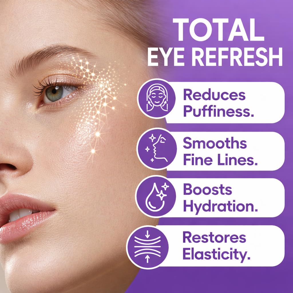 NOVELIA Micro Eye Patches with Hyaluronic Acid & Vitamin C, Hydrating Eye Masks for Dark Circles & Puffiness, Smoothing & Firming Under Eye Care, Individually Packed, 12 Patches (6 Pairs)