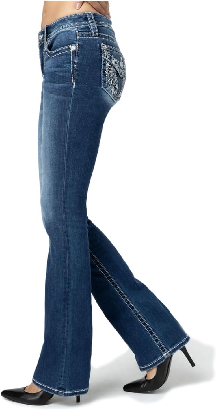 Miss Me Women's Albus Faux Flap Pocket Mid-Rise Bootcut Jeans - Image 4