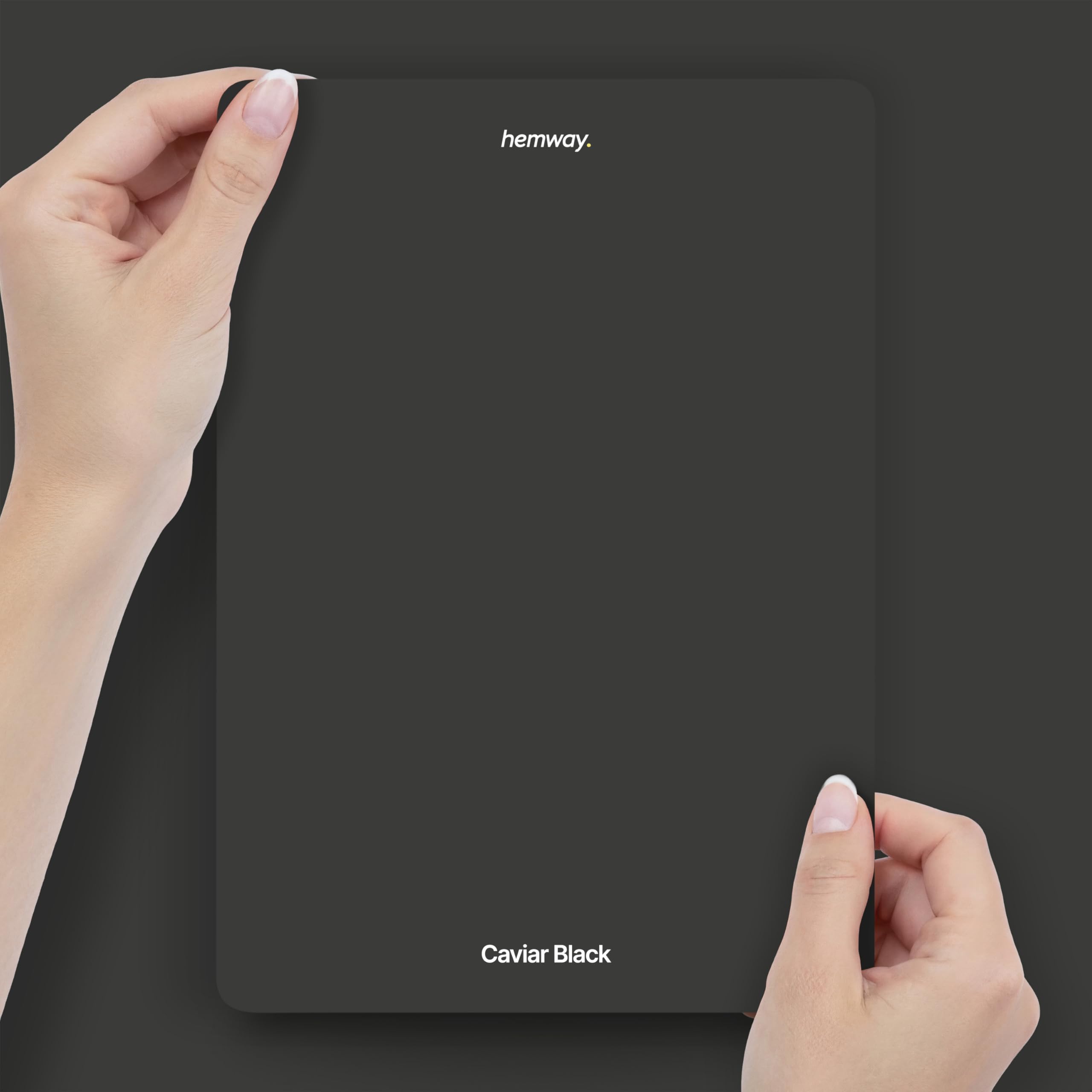 Hemway Caviar Black Peel & Stick Sample Chalk Paint | A5 Accurate Colour Swatch, Mess-Free Alternative to Paint Tester Pots, Easy To Use, Eco-friendly, for Interior Furniture & Walls