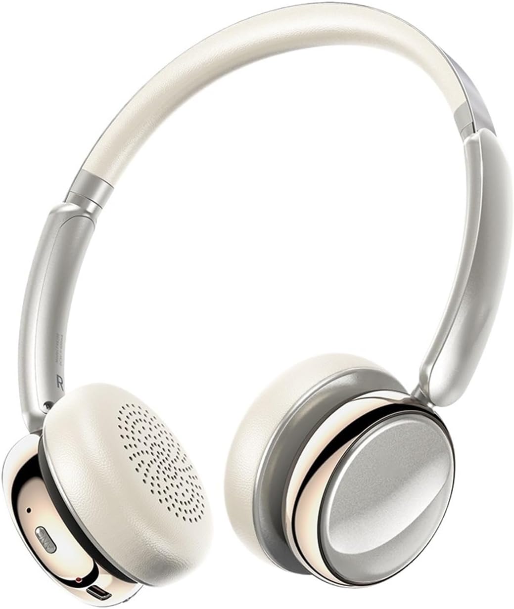 Bluetooth 5.4 Wireless Headphone Noise Cancelling Earphones Hi-Res Over-Ear Headphones with Mic(Pink)