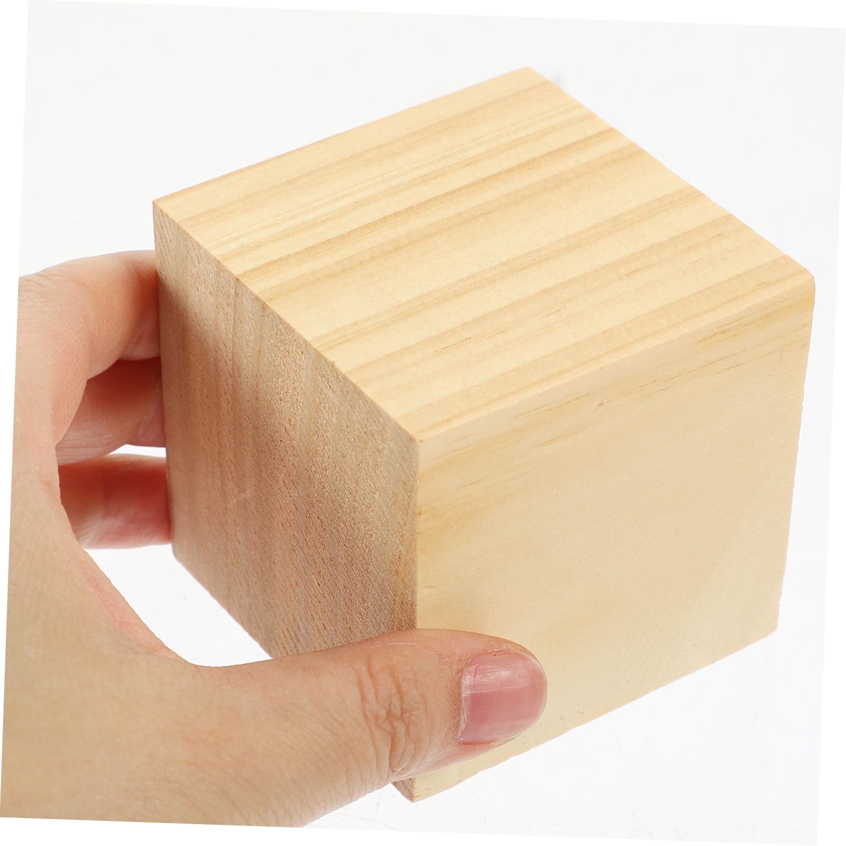 Cubo de Madera para Manualidades de Haya 6cm, 10 Piezas