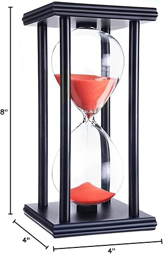 Miniatura 8 de hourglas - Temporizador de arena de 3060 minutos para decoración de escritorio, reloj de arena, ampulheta (arena azul, 5.5 pulgadas)