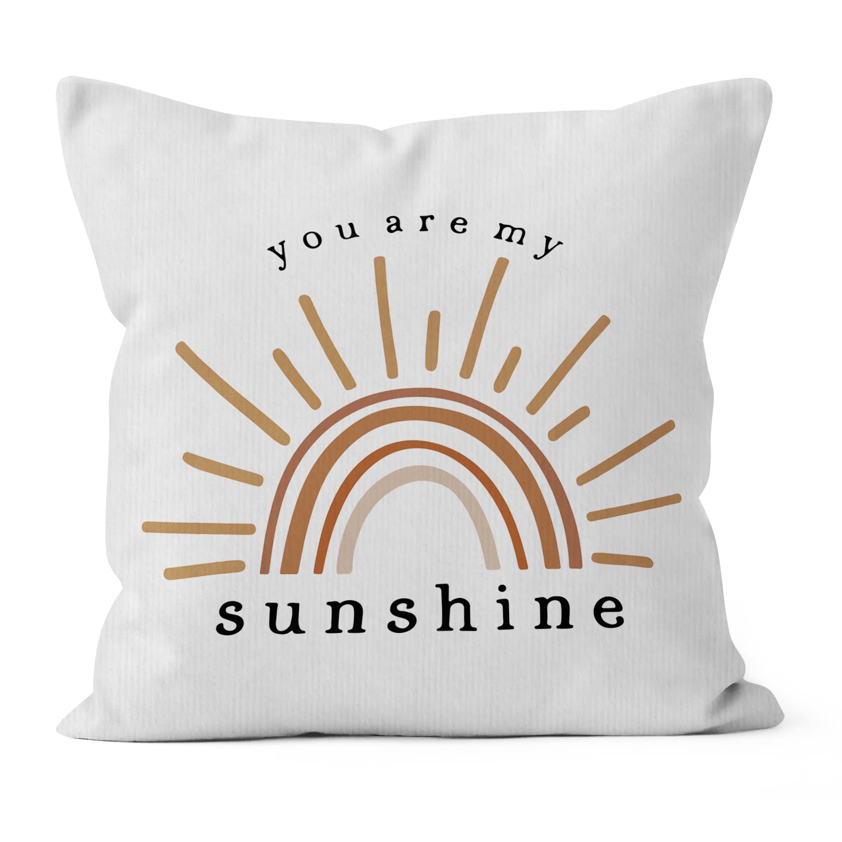 "You Are My Sunshine" Inspirational Throw Pillow Cover - 18x18 Inch Flannelette Bohemian Decor
