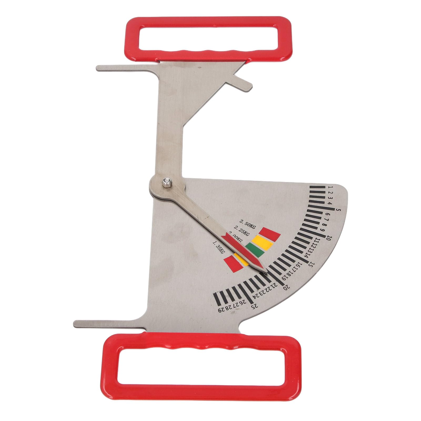 Naroote Regla de Gestión de Alimentación, Calibrador de Grasa Dorsal de Cerda Preñada de Acero Inoxidable, Calibrador de 5 Intervalos de Medición con Fácil Operación, Ideal para Uso en Granja
