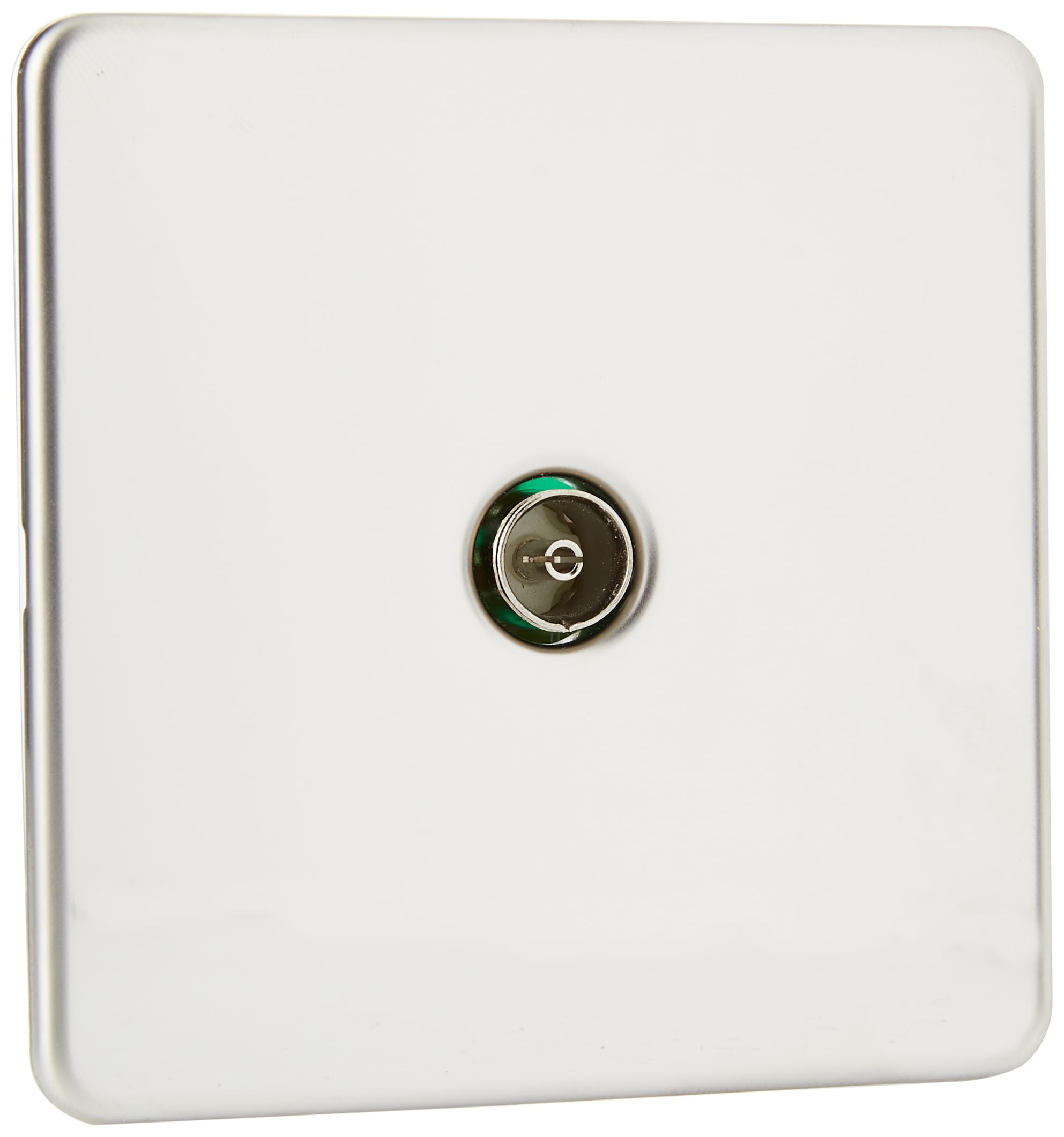Knightsbridge Polished Chrome Sf0100pc (Non-Isolated) Screwless 1-Gang Tv Outlet,