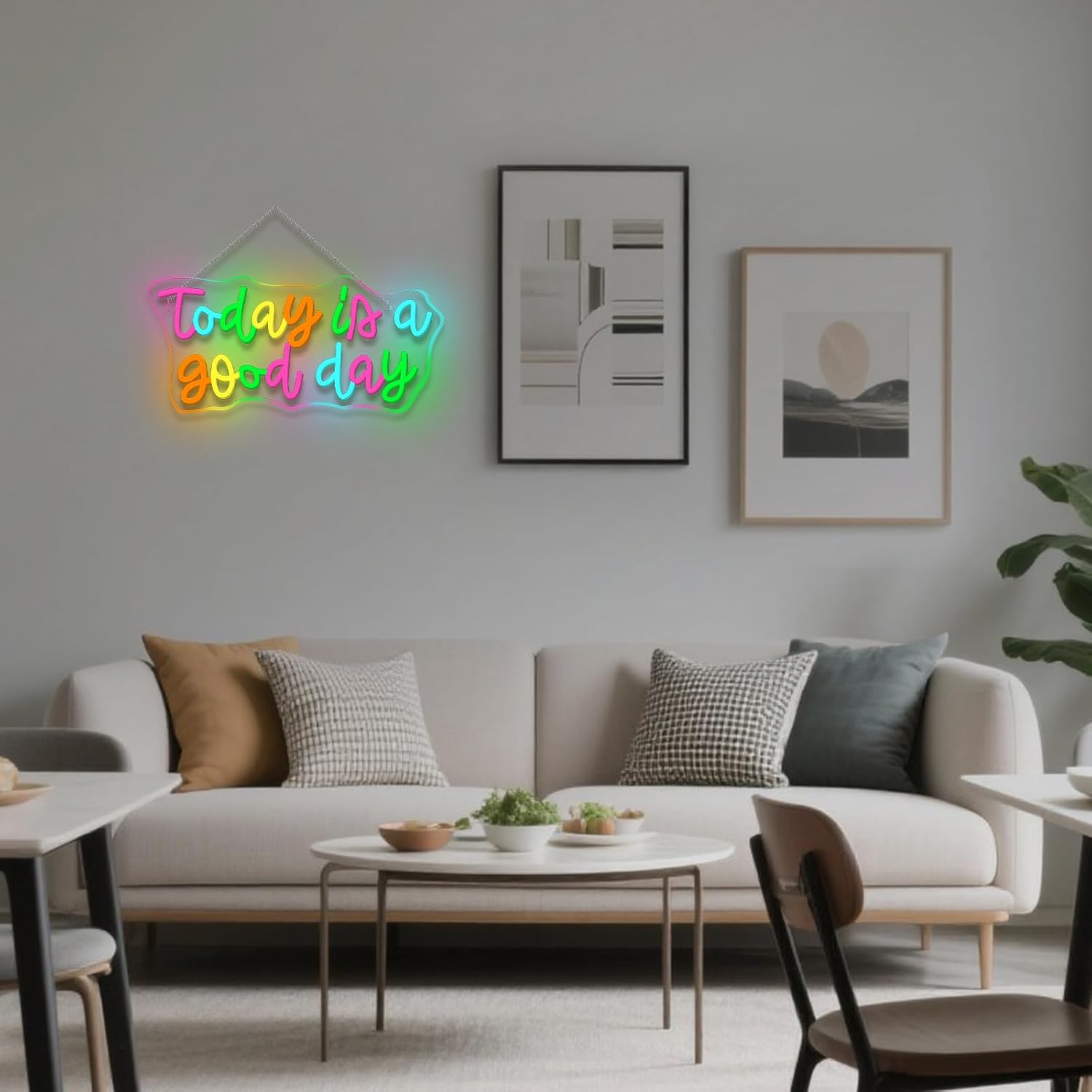 Today Is A Good Day Neon Sign Light Wall Decor Inspiring Colorful Words Motivation LED Word Light Sign for Bar Cafe Dorm Decor Coffee Shop Girls Bedroom Restaurant Office Wedding Party - Image 7