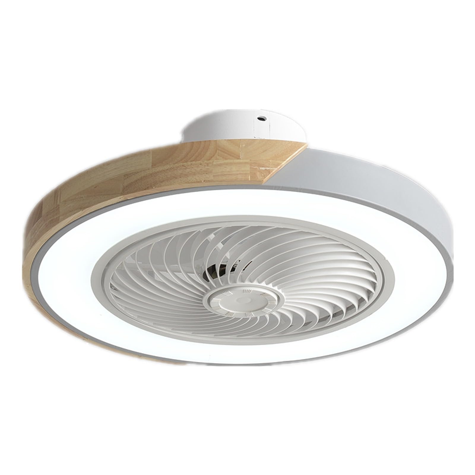 LYUCAYHQ Fan Light, Low Profile Ceiling Fans with Lights and Remote, Reversible, Dimmable, Noiseless for Bedroom, Indoor, 20 Inch(Grey)