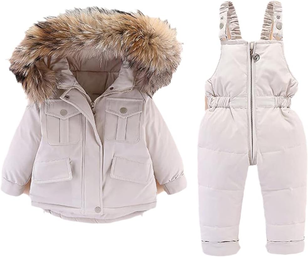 Winter Jacket for Girls Duck Down Coat Jumpsuit Children's Clothing Boy Outerwear Hooded Baby Snowsuit Kids Clothes Set