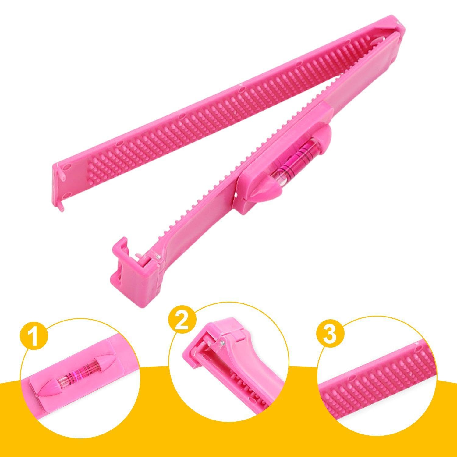 2 Pieces Bang Ruler and 1 Piece Scissors, Hair Style Making Tools, Hair Trimming Tools, Hair Salon Accessories. - Image 4