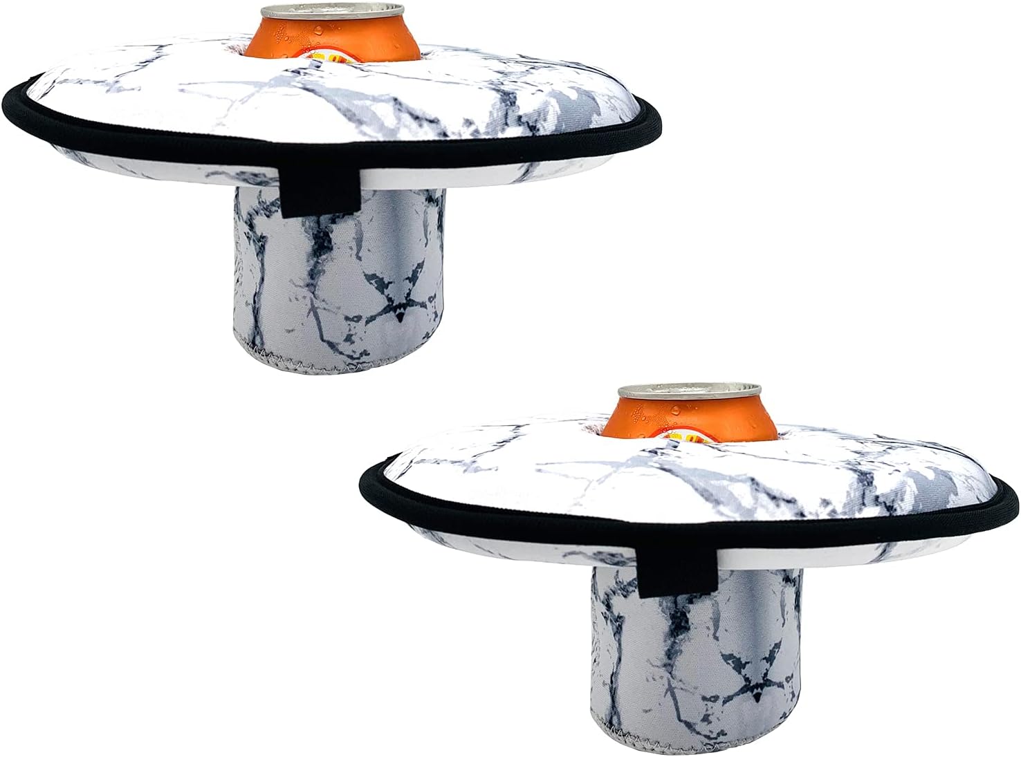 Wanty Large Size Neoprene Floating Drink Holder Floating Coaster Pool Drink Holder for Pool Party Water Fun, Fits to Skinny Cans/Bottles and Wide Mouth Cans/Bottles, 2 Pcs