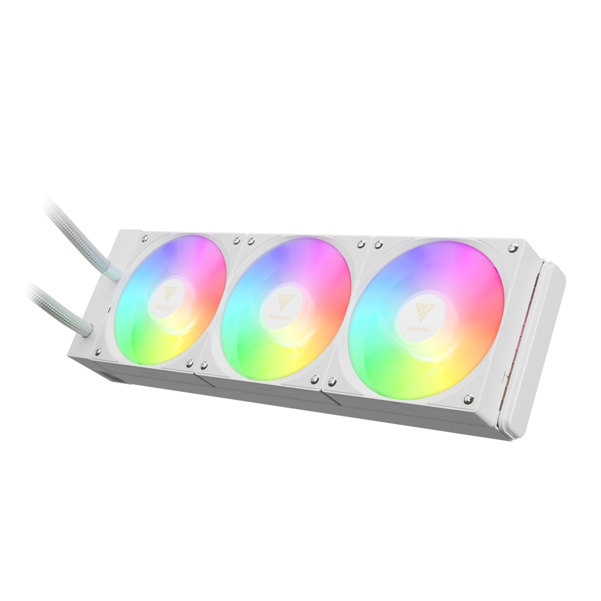 GAMDIAS CHIONE E4 WH 360mm AIO Liquid CPU Cooler, Real-Time